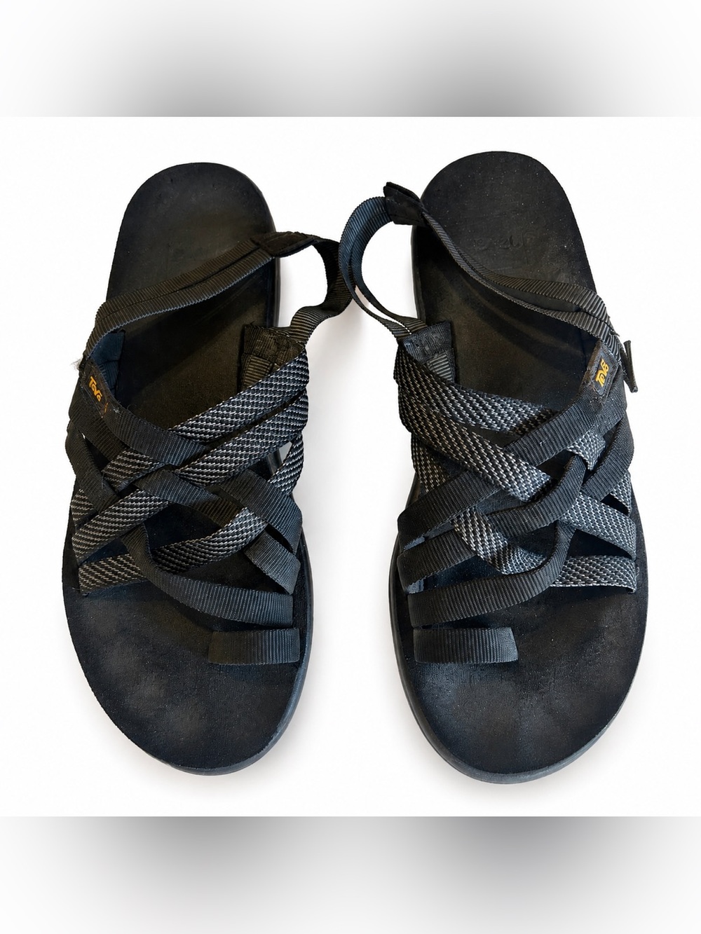 Teva Strappy Sport Sandals Black Women’s Size 9 Outdoor Hiking Comfort Athletic